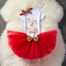 Load image into Gallery viewer, Modern Birthday Outfit Ensemble One Year Little Girl Dress Clothing Baby Child Summer Clothes With Unicorn Dress Design For Girls
