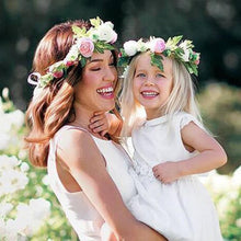 Load image into Gallery viewer, Luxury Modern Newborn Headband Flower Crown Mother Kids Matching Hair Band Accessories Flower Headband For Mother and Daughter
