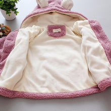 Load image into Gallery viewer, Baby Girls Winter Coats Newborn Baby Thick Velvet Outerwear For  Toddler Hoodies For Girls With Heart Print Design For Girls And Babies
