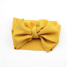 Load image into Gallery viewer, Modern Luxury Newborn Large Bow Cotton Rainbow Print Headwrap Baby Girl Fabric Messy Bow Turban Headband
