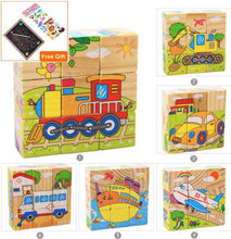 Load image into Gallery viewer, 1Set Nine Blocks Six-sided 3D Wooden Cube Puzzle Toys  For Children Kids Educational Toys Funny Games
