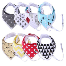 Load image into Gallery viewer, Modern Cotton Baby Bibs Nipple Feeding Towel Cartoon Design For Newborn Infants Toddler Triangle Scarf Bibs for Kids

