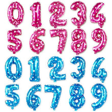 Load image into Gallery viewer, Big 32 Inch Number Foil Balloons Gold Silver Blue Digital Globos For Wedding Birthday Party Decoration In NEW Luxury Style
