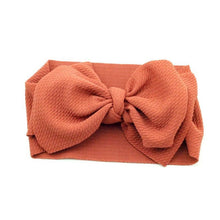 Load image into Gallery viewer, Modern Luxury Newborn Large Bow Cotton Rainbow Print Headwrap Baby Girl Fabric Messy Bow Turban Headband
