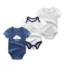 Load image into Gallery viewer, Modern 3PCS Baby Girl And Boy Newborn Boy Short Sleeve Baby Romper Jumpsuit Set For Boys and Girls
