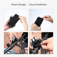 Load image into Gallery viewer, Black Bike Phone Holder Universal Motorcycle Bicycle Mobile Cell Phone Handlebar Stand
