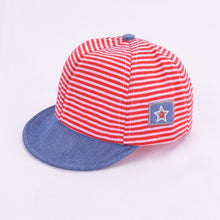 Load image into Gallery viewer, Cartoon Bear Baby Hat Cap Adjustable Baseball Cap Cute Striped Cotton Kids Sun Hat for Baby Boys
