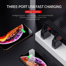 Load image into Gallery viewer, LED Display 3 Port USB Charger 3A Mobile Phone Fast Multi-port Charging Wall Chargers
