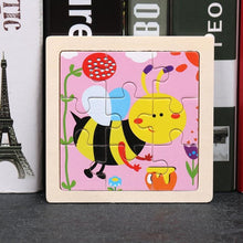 Load image into Gallery viewer, 10pcs Of Wood Puzzle Baby Young Children Early Lessons Learned Intelligence Cartoon Animal Puzzle Wooden Toys Education Puzzles
