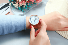 Load image into Gallery viewer, Fashion Rose Gold Mesh Band Creative Marble Female Wrist Watch Luxury Women Quartz Watches Gifts  For Women and Girls
