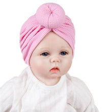 Load image into Gallery viewer, Baby Accessories Newborn Toddler Kids Baby Boy Girl Solid Knot Hats Turban Cotton Beanie Candy Color Hat For Kids
