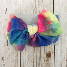 Load image into Gallery viewer, Luxury Modern Colorful Newborn Toddler Baby Girl Boy Headwear Solid Bowknot Soft Turban Knot Hairband For Girls Kids
