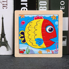 Load image into Gallery viewer, 10pcs Of Wood Puzzle Baby Young Children Early Lessons Learned Intelligence Cartoon Animal Puzzle Wooden Toys Education Puzzles
