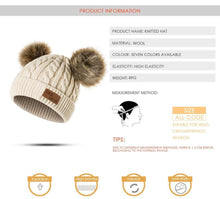 Load image into Gallery viewer, Luxury Baby Hat Pompon Hat Knitted Cute Cap For Girls &amp; Boys Casual Solid Color Girls Baby Style In Great New Modern Trend Design
