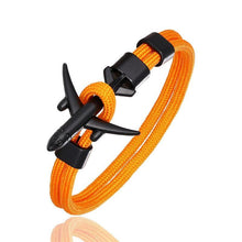 Load image into Gallery viewer, Luxury Plane Bracelets For Men and Women Charm Survival Rope Chain Paracord Bracelet Metal Airplane Hooks Summer Style

