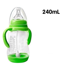 Load image into Gallery viewer, Baby Safe Plastic BPA Free Anti-colic Baby Milk Water Juice Bottle with Straw for Infant Feeding For Kids

