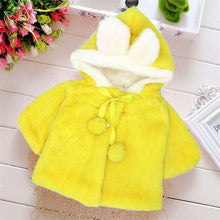 Load image into Gallery viewer, Luxury Mdern Warm Baby Girls Cute Winter Rabbit Hood Outwears Newborn Clothes For Girls In Modern Elegant Design
