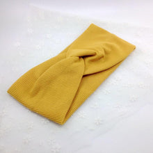 Load image into Gallery viewer, Handmade Modern Baby Headband Soft Elastic Cotton Baby Hat Solid Color Kids Cap Bonnet Knit Girls Hats Hairband Baby Accessories For Mother &amp; Daughter
