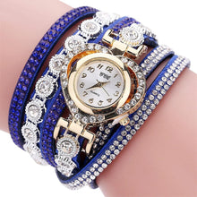Load image into Gallery viewer, Luxury Crystal Vintage Rhinestone Bracelet Quartz Watch Womens Watch For Female and Girls
