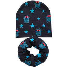 Load image into Gallery viewer, Modern Cartoon Cotton Baby Hat Winter Baby Girls Hat Newborn Boys Hats Kids Cap Scarf Set Children Beanies For Kids With Scarf
