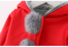 Load image into Gallery viewer, Newborn Girls Coat Autumn Spring Jacket Rabbit long Ear Hoodies Cotton Outerwear Children Clothes

