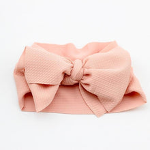 Load image into Gallery viewer, Modern Luxury Newborn Large Bow Cotton Rainbow Print Headwrap Baby Girl Fabric Messy Bow Turban Headband
