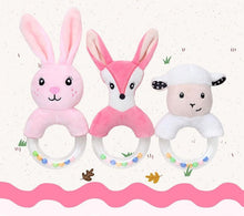 Load image into Gallery viewer, Modern Luxury Baby Rattle Toys Rabbit Plush Baby Cartoon Bed Toys for Newborn Educational Toy Rabbit Bear Hand Bells For Kids and Baby
