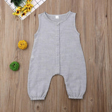 Load image into Gallery viewer, Solid Color Sleeveless Cotton Romper Jumpsuit Playsuit Outfits for Newborn Baby Boy/Girl In Classic Design

