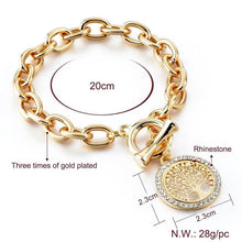 Load image into Gallery viewer, Modern New Fashion Elegant Chain Medalon Bracelet Amazing Luxury Classic Bracelet Women's Gold Bracelets Vintage Tree Of Life
