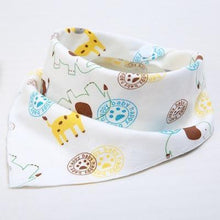 Load image into Gallery viewer, Cute Breathable Bibs Baby Feeding Cartoon Printing Super Absorbent Triangle Scarf Bib Cotton For Newborn Infant Girls And Boys
