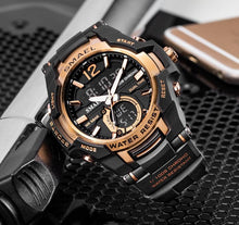 Load image into Gallery viewer, New Modern Luxury Sport Watch For Men Fashion Casual Alarm Clock 50M Waterproof In Military Chrono Dual Display Style Wristwatches Relogio Masculino
