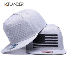 Load image into Gallery viewer, Raised Flag Embroidery Snapback Cap
