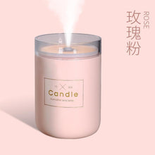Load image into Gallery viewer, 280ML Ultrasonic Air Humidifier Candle Romantic Soft Light USB Essential Oil Diffuser Car  Aroma Mist Maker
