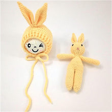 Load image into Gallery viewer, Modern Baby Cap Deer Design Handmade Crochet Deer Costume Set Knitted Hats And Toy For Girls and Boys Kids
