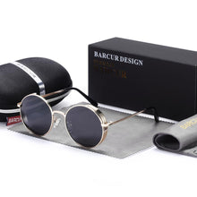 Load image into Gallery viewer, Popular Steampunk Round Leon Retro Original Sunglasses for Men and Woman In Vintage Style WIth Polarized Glasses and UV400Protection
