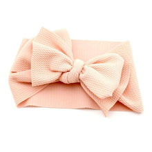 Load image into Gallery viewer, Modern Luxury Newborn Large Bow Cotton Rainbow Print Headwrap Baby Girl Fabric Messy Bow Turban Headband
