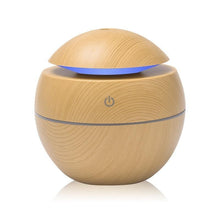 Load image into Gallery viewer, Mini Air Humidifier Ultrasonic USB Aroma Wood Grain LED Night Light  Electric Essential Oil  Diffuser Aromatherapy Home
