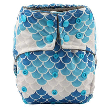 Load image into Gallery viewer, Luxury Charcoal Bamboo Baby Cloth Diaper Nappy Washable Reusable Double Gusset Square Tabs Nappies for Baby and Kids
