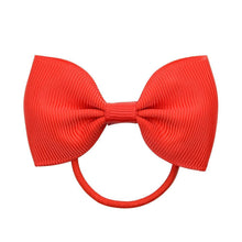 Load image into Gallery viewer, Luxury Handamde Small Baby Elastic Rubber band Head rope Mini Solid Ribbon Bow Tie For Girls Hair Accessories
