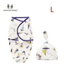 Load image into Gallery viewer, Baby Swaddle Blanket With Cap Swaddle Wrap Swaddling bag  Baby Sleeping Bag

