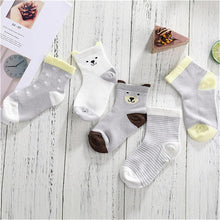 Load image into Gallery viewer, 5 Pair Cotton Mustache Printing Socks Baby Girls &amp; Boys For 1-3 Year Elastic Warm And Comfortable Kids Sock
