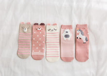 Load image into Gallery viewer, 5pairs 100% Cotton Unisex Baby Socks for Girls&amp;boys Children Soft Winter Cute Cartoon Socks Set For Baby
