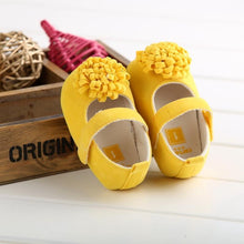Load image into Gallery viewer, Candy Colors Newborn Baby Prewalker Princess Girl Crib Big Flower Soft Bottom Anti-slip Shoes Footwear  Shoes
