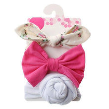 Load image into Gallery viewer, Modern 3PCS Set Floral Bows Baby Headband Dot Bowknot Cotton Hair Band Girls Hair Accessories For Girls
