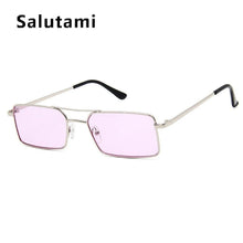 Load image into Gallery viewer, Luxury Famous Retro Modern Square Unisex Men and  Women‘s Sunglasses  With Alloy Metal Small Frame With Clear Double Bridge Men's Sunglasses
