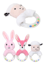 Load image into Gallery viewer, Modern Luxury Baby Rattle Toys Rabbit Plush Baby Cartoon Bed Toys for Newborn Educational Toy Rabbit Bear Hand Bells For Kids and Baby
