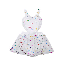 Load image into Gallery viewer, Newborn Infant Baby Girl Romper with Sequin Dot Tulle Dress Outfits for Toddler Girls Dress For Birthday And Party
