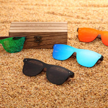 Load image into Gallery viewer, Polarized Black Walnut Wood Sunglasses Men Square Women Sun Glasses UV400 Oculos Gafas Oculos de sol masculino
