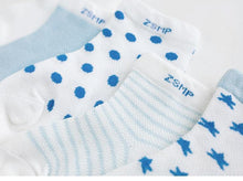Load image into Gallery viewer, 5 Pairs Pack  Children's Summer Mesh Socks Ultra-thin Breathable With Stars Moon Print For Boys And Girls
