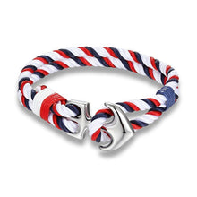 Load image into Gallery viewer, High Quality Anchor Bracelets  Charm Nautical Survival Rope Chain Paracord Bracelet Male Wrap Metal Sport Hooks For Men
